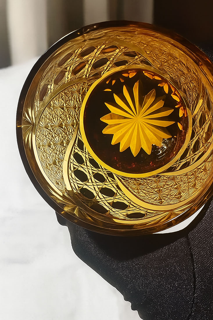 Ly sake lạnh ly whisky pha lê mẫu Moon Night 165ml chế tác thủ công Vianasa VS65688