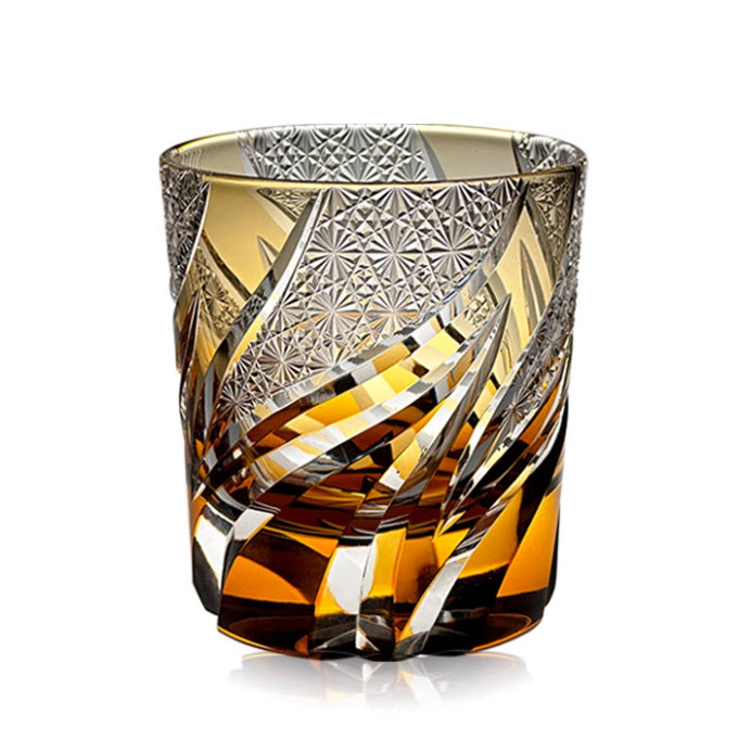 Ly wishky pha lê 280ml chế tác thủ công Edo Kiriko mẫu Wolfberry Vianasa VS3455