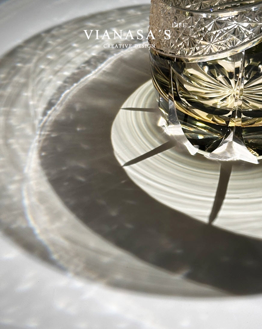 Ly wishky pha lê 330ml chế tác thủ công Edo Kiriko mẫu Raiko Vianasa VS4545