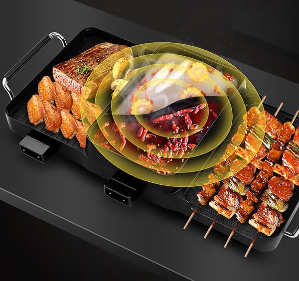 Lẩu điện vỉ nướng hợp kim nhôm Gather King VNDGK07