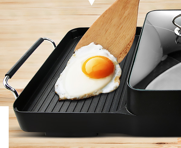 Lẩu điện vỉ nướng hợp kim nhôm Gather King VNDGK07