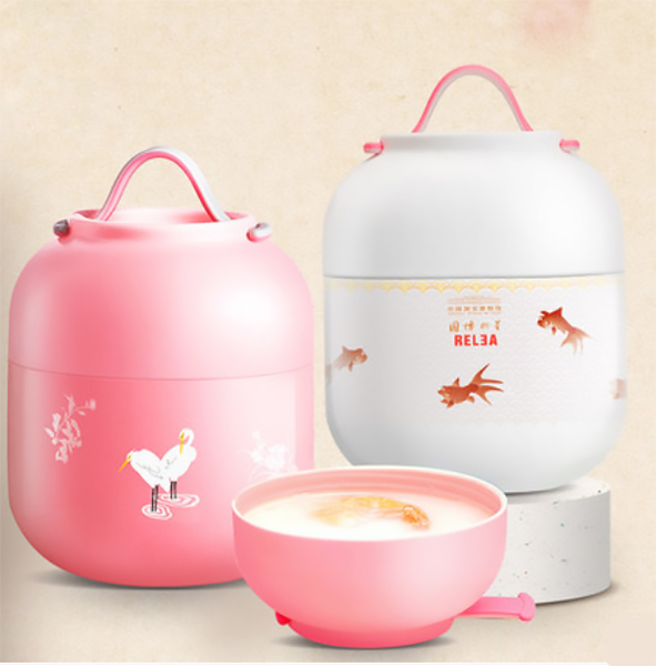 Bình ủ giữ nhiệt 500ml Relea JV030001, inox 304 cao cấp, có dây xách.