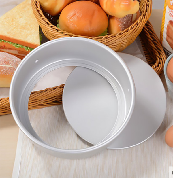 Khuôn làm bánh tròn Sanneng SN5046, chất liệu hợp kim nhôm, đế rời.