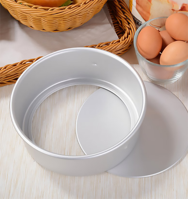 Khuôn làm bánh tròn Sanneng SN5046, chất liệu hợp kim nhôm, đế rời.