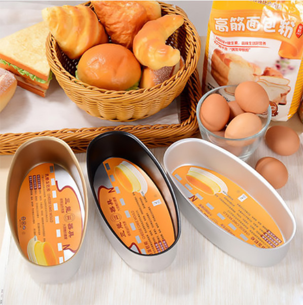 Khuôn làm bánh oval Sanneng SN6860, chất liệu hợp kim nhôm.