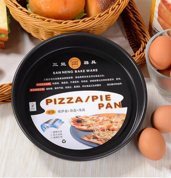Khuôn làm bánh Pizza Sanneng SN5762, chất liệu hợp kim nhôm.