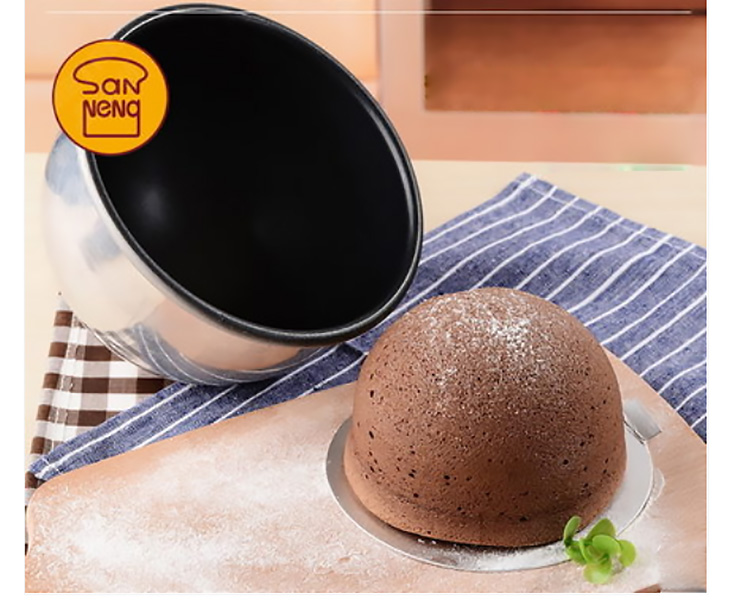 Khuôn làm bánh tròn Sanneng SN6864, chất liệu hợp kim nhôm.