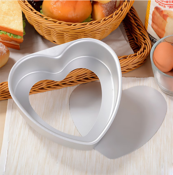 Khuôn làm bánh hình tim Sanneng SN6844, chất liệu hợp kim nhôm, đế rời.