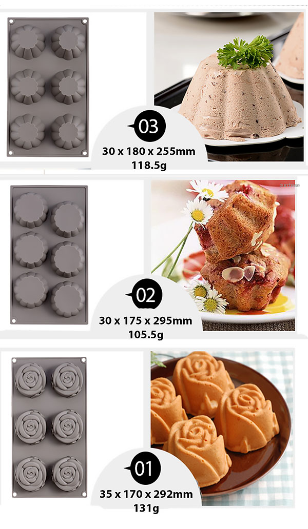 Khuôn làm bánh I-Enjoy 710501, chất liệu silicone, nhiều hình dạng.