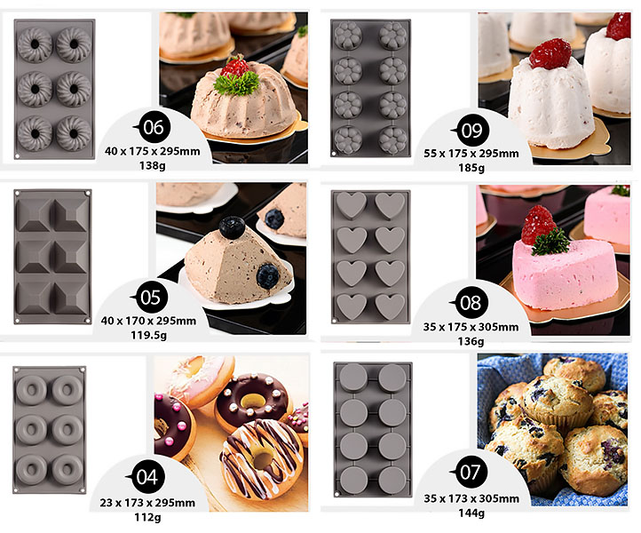 Khuôn làm bánh I-Enjoy 710501, chất liệu silicone, nhiều hình dạng.