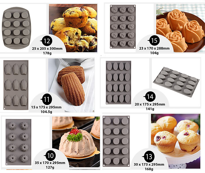 Khuôn làm bánh I-Enjoy 710501, chất liệu silicone, nhiều hình dạng.