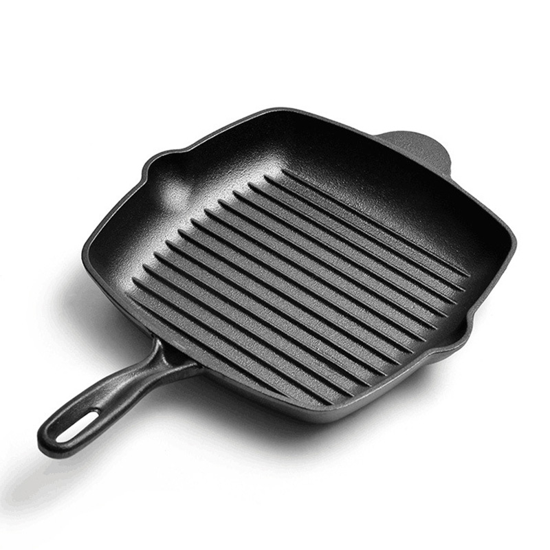 Chảo gang nướng beefsteak nướng cá 27cm đáy vân nổi Chef P24