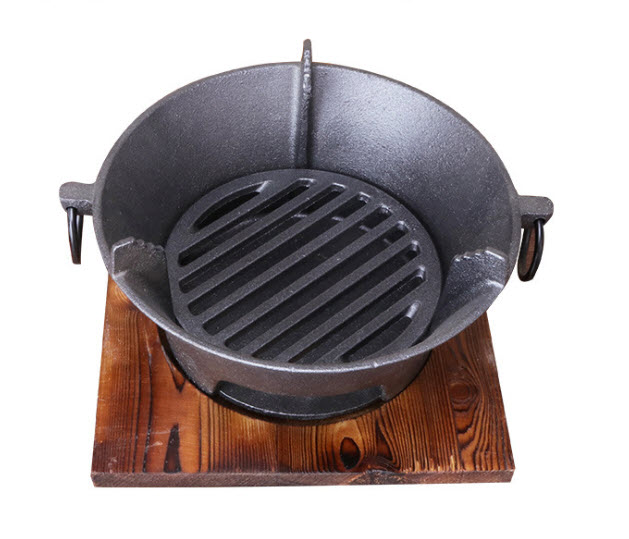 Nồi lẩu gang kèm bếp than size 24-30cm OUGE OG7811F