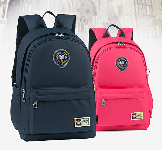Balo cặp học sinh Oxford X446 chất liệu PES chống nước tốt, logo phản quang.