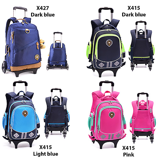Balo kéo học sinh Oxford X427, chất liệu PES chống nước tốt.