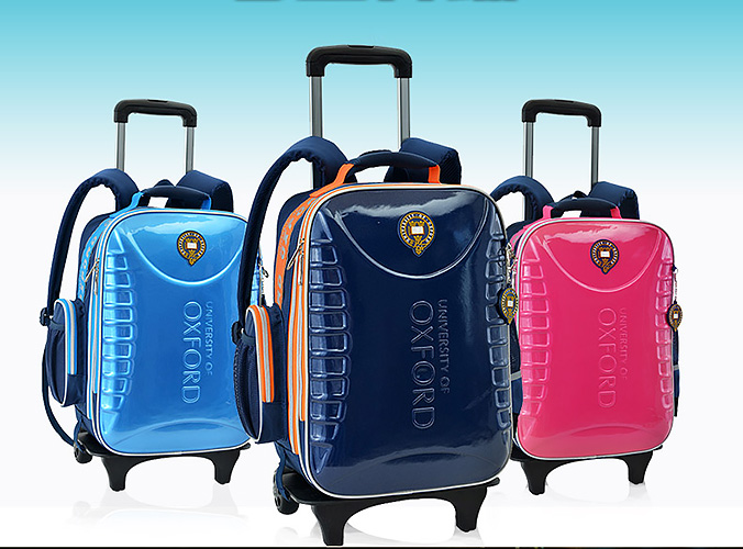 Balo kéo học sinh Oxford X216, chất liệu PES chống nước tốt.