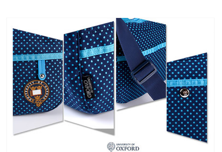 Túi xách học sinh Oxford X071, chất liệu Polyester chống nước tốt.