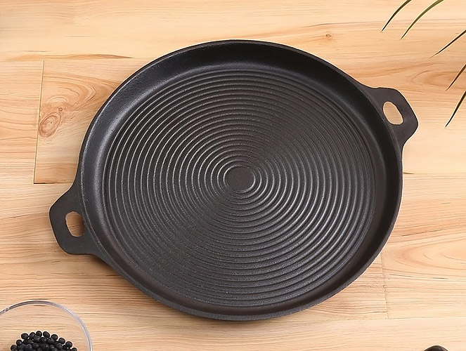 Chảo gang nướng BBQ nướng thịt Tasty LL24A size 34cm.