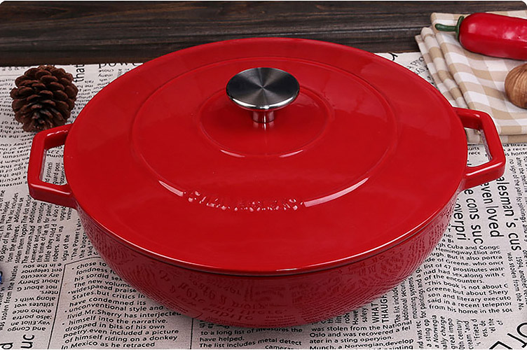 Nồi lẩu gang tráng men 25cm cao cấp giữ nóng Tasty C6315.