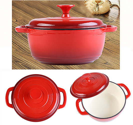 Nồi gang phủ men cao cấp giữ nóng 23cm nắp gang Tasty JK24.