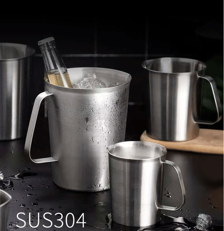 Ca inox 304 có vạch chia dung tích OEM HS502