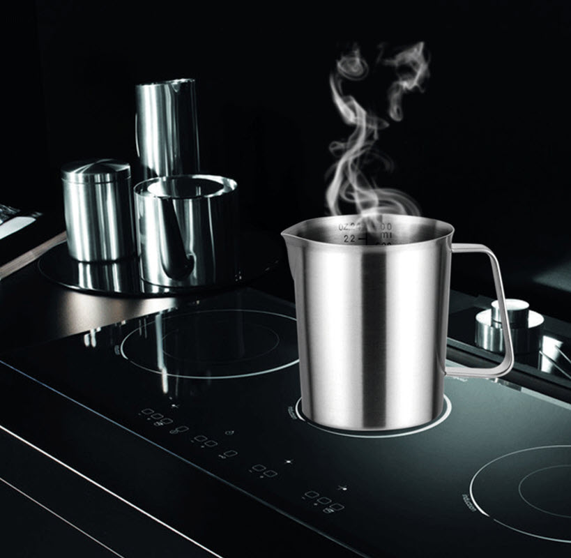 Ca inox 304 có vạch chia dung tích OEM HS502