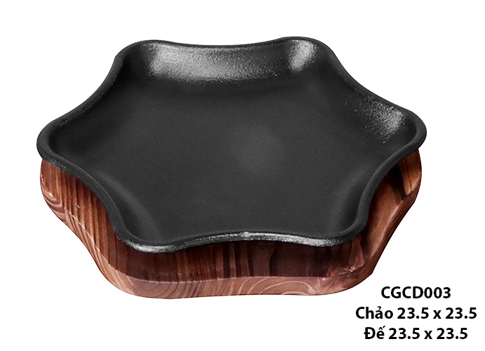 Chảo gang trưng bày thức ăn YCY CGCD12