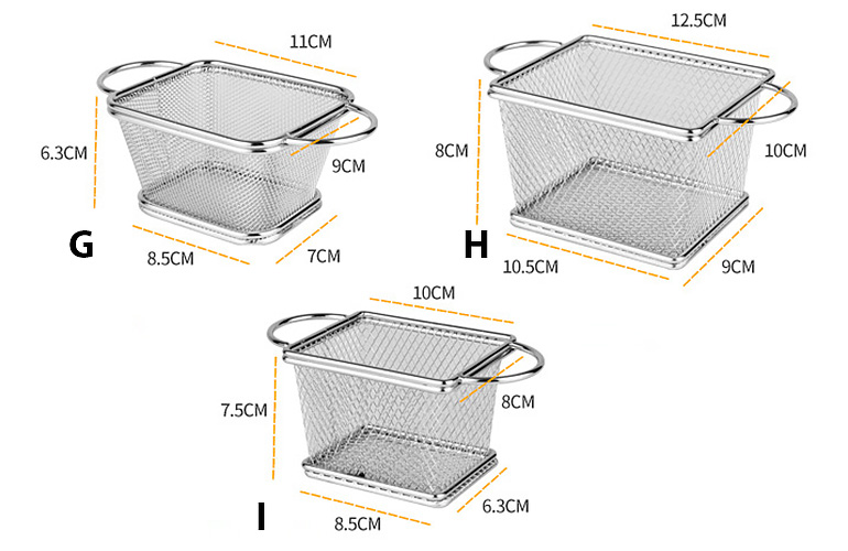 Rổ giỏ chiên nhúng thực phẩm inox 304 Port PO103