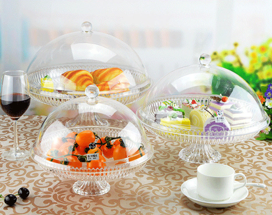 Khay trưng bánh kẹo trái cây acrylic có nắp Port PO119