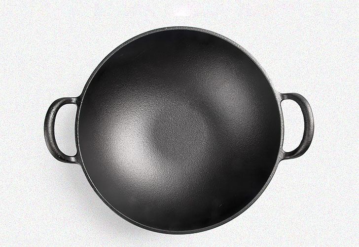 Chảo gang bầu sâu lòng 2 quai Mcooker BC024R.