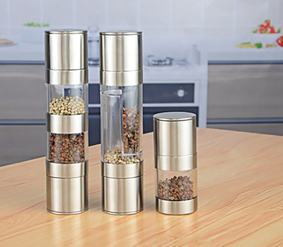 Dụng cụ xay tiêu cầm tay inox 2 ngăn Yong FT700