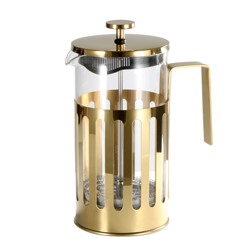Bình lọc trà pha cà phê thủy tinh bọc inox có đồ chặn ML7644