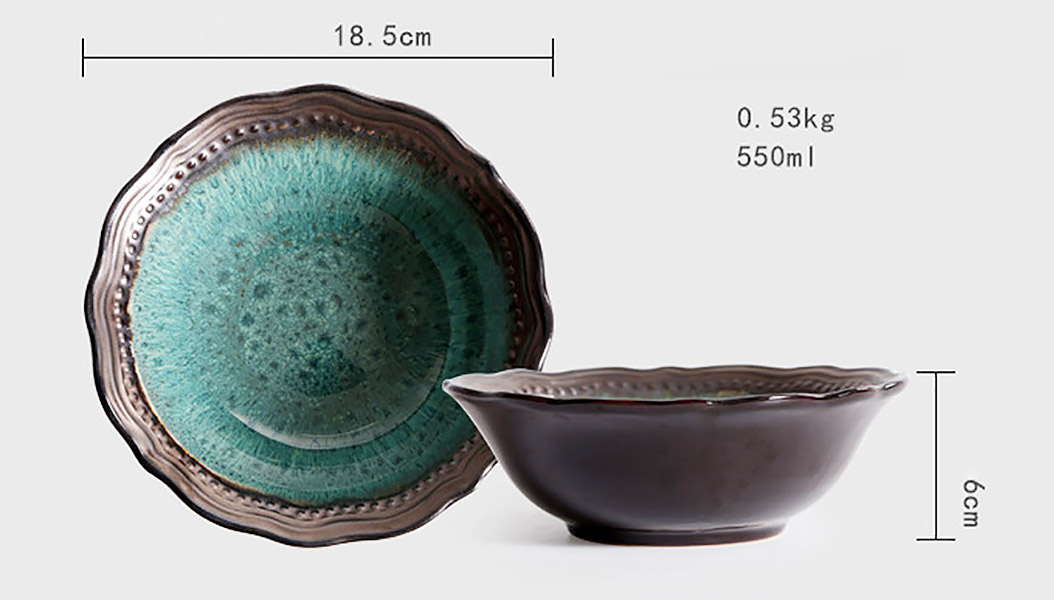 Tô gốm porcelain handmade OMK GC101 nhà hàng khách sạn.