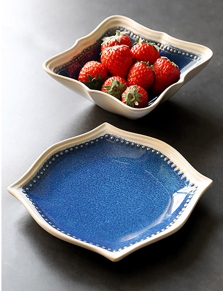 Bộ tô dĩa gốm porcelain handmade OMK GT69 nhà hàng khách sạn.
