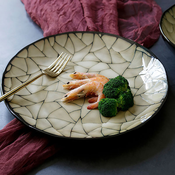 Bộ tô dĩa gốm porcelain handmade OMK GCWP003.