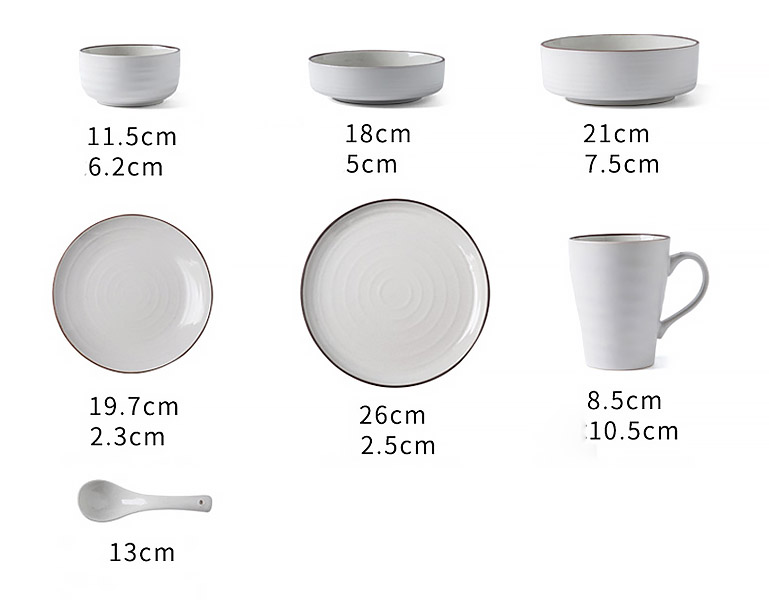 Bộ tô chén dĩa ly gốm porcelain handmade Ijarl JL002.