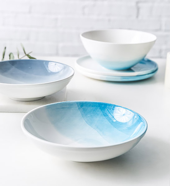 Bộ tô chén dĩa gốm porcelain handmade Ijarl JL004.