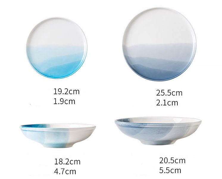 Bộ tô chén dĩa gốm porcelain handmade Ijarl JL004.