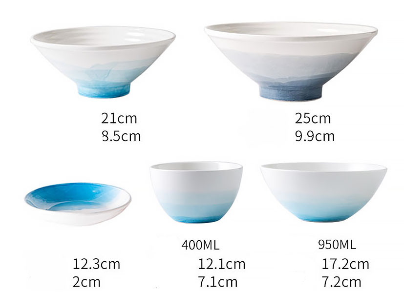 Bộ tô chén dĩa gốm porcelain handmade Ijarl JL004.