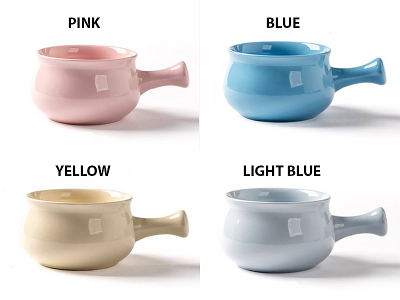 Chén gốm porcelain tay cầm Ijarl JL005 đựng yến, vi cá, soup.