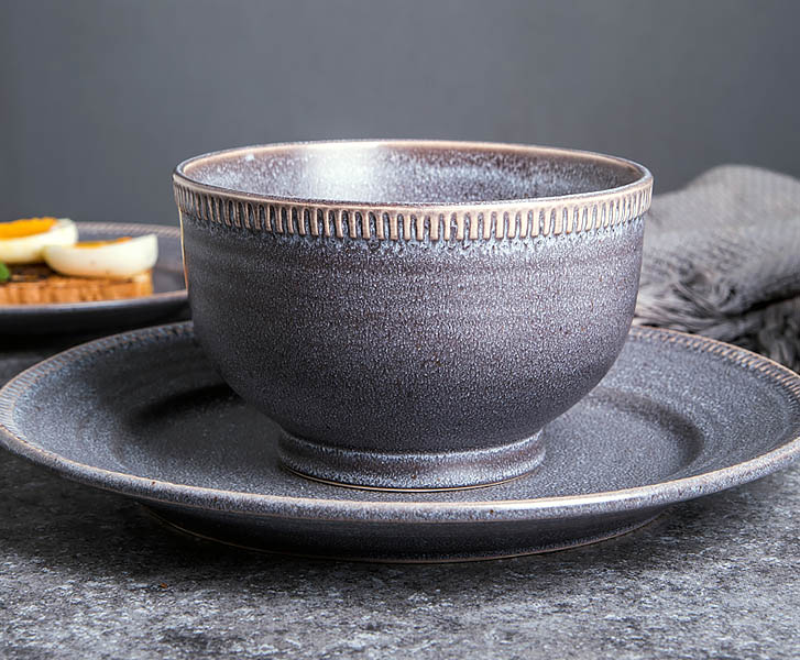 Bộ tô dĩa ly gốm porcelain handmade Ijarl JL007