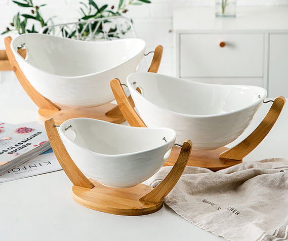 Tô thố gốm porcelain Ijarl JL010 đựng thức ăn nhà hàng khách sạn.