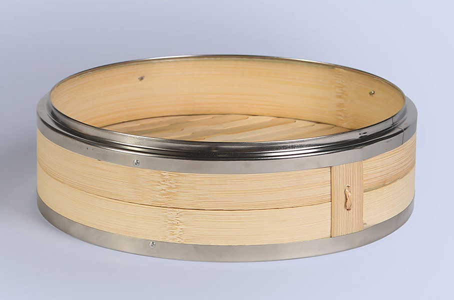 Xửng hấp gỗ lồng hấp bánh, dimsum, hải sản Steam ZSM013 gỗ tre viền inox 304