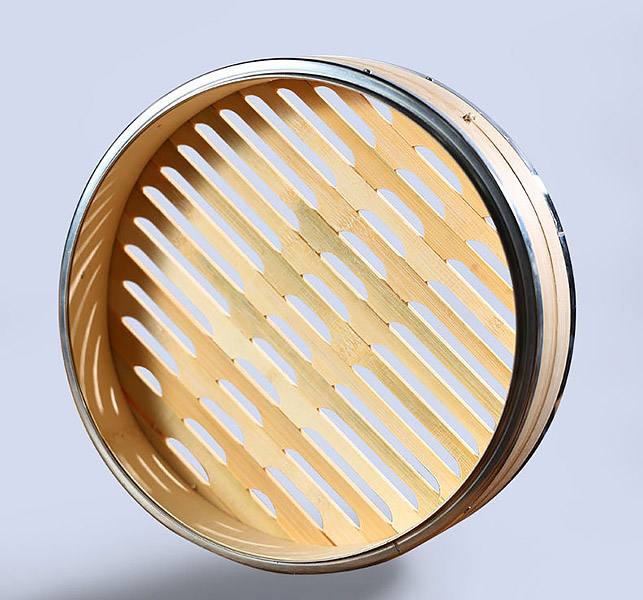 Xửng hấp gỗ lồng hấp bánh, dimsum, hải sản Steam ZSM013 gỗ tre viền inox 304