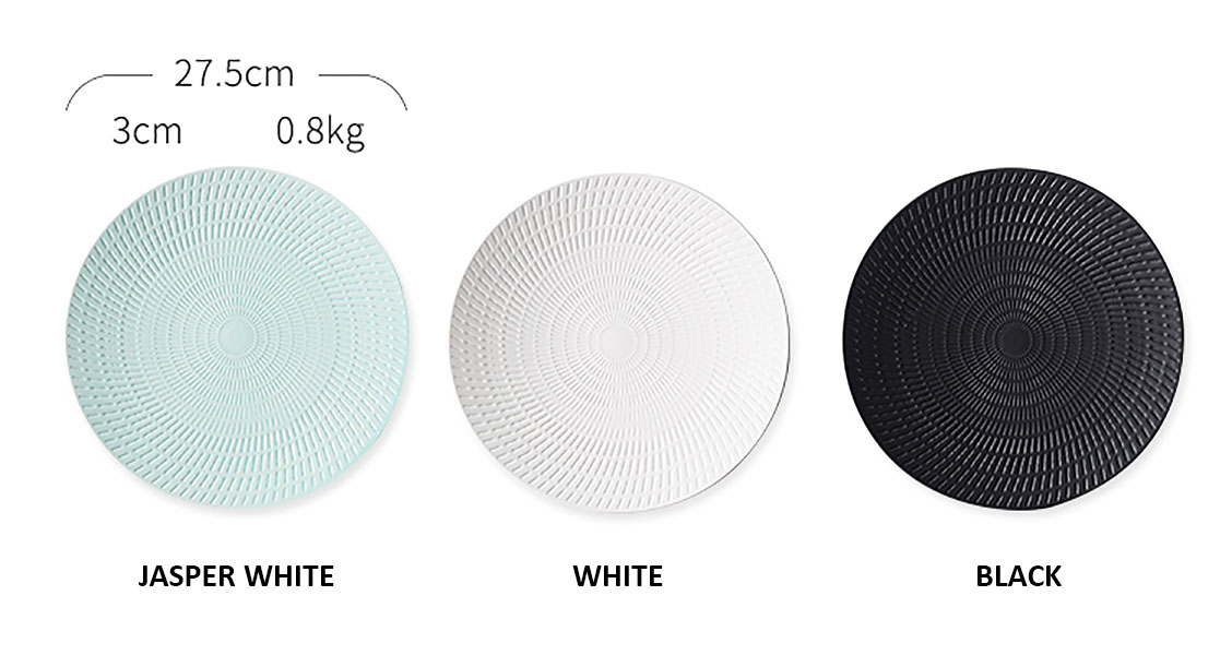 Dĩa gốm porcelain 28cm đựng thức ăn McAllen MA002.