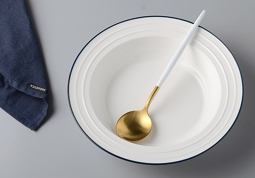 Dĩa sâu gốm porcelain đựng thức ăn McAllen MA004.
