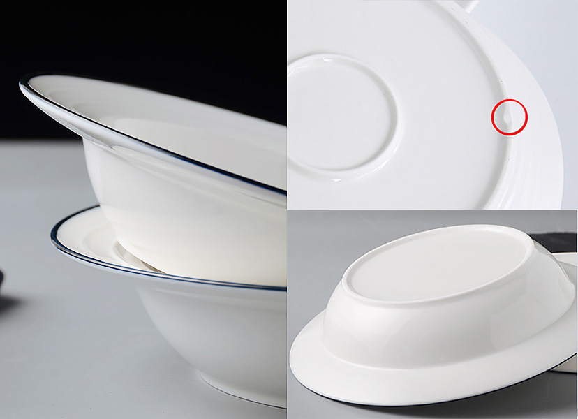 Dĩa sâu gốm porcelain đựng thức ăn McAllen MA004.