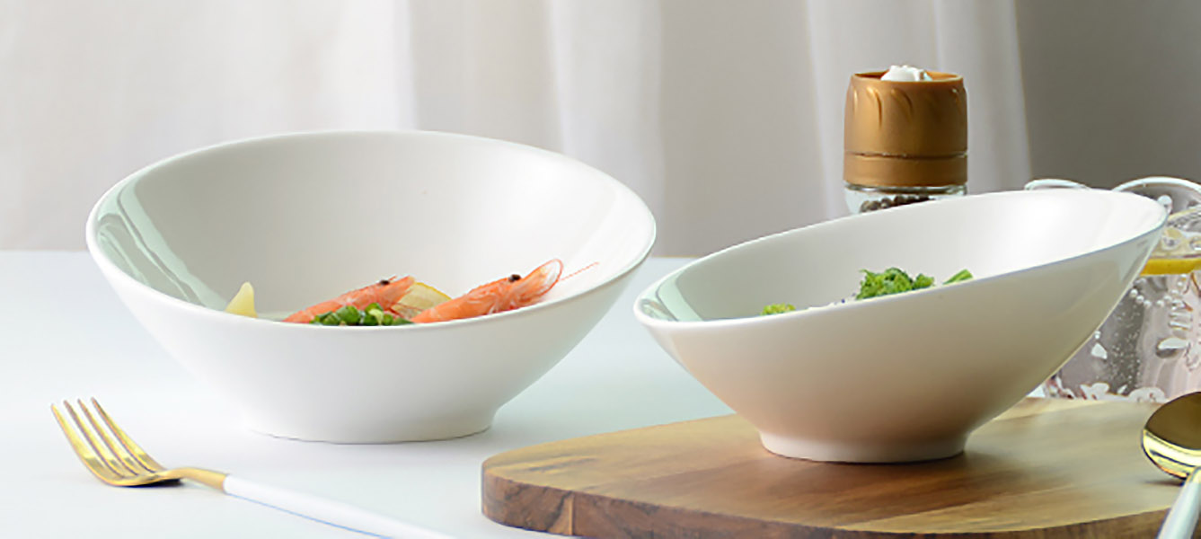 Tô thố gốm porcelain McAllen MA009 đựng thức ăn nhà hàng.