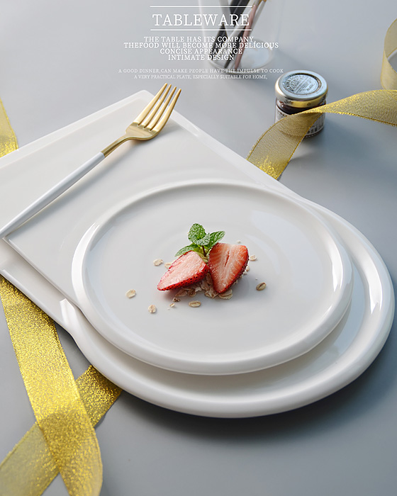 Dĩa kiểu gốm porcelain McAllen MA012 đựng thức ăn sang trọng.