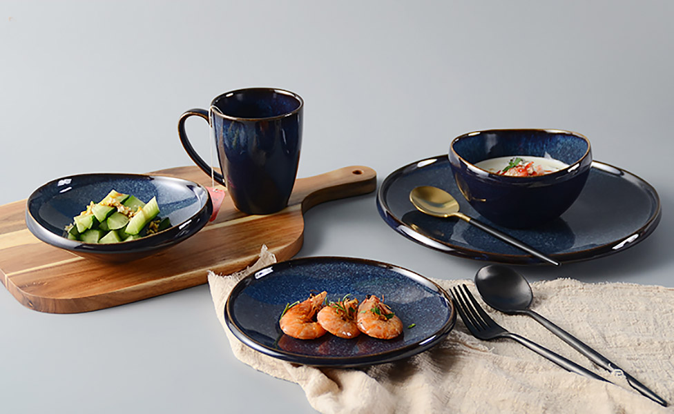 Bộ ly chén dĩa gốm porcelain McAllen MA013.